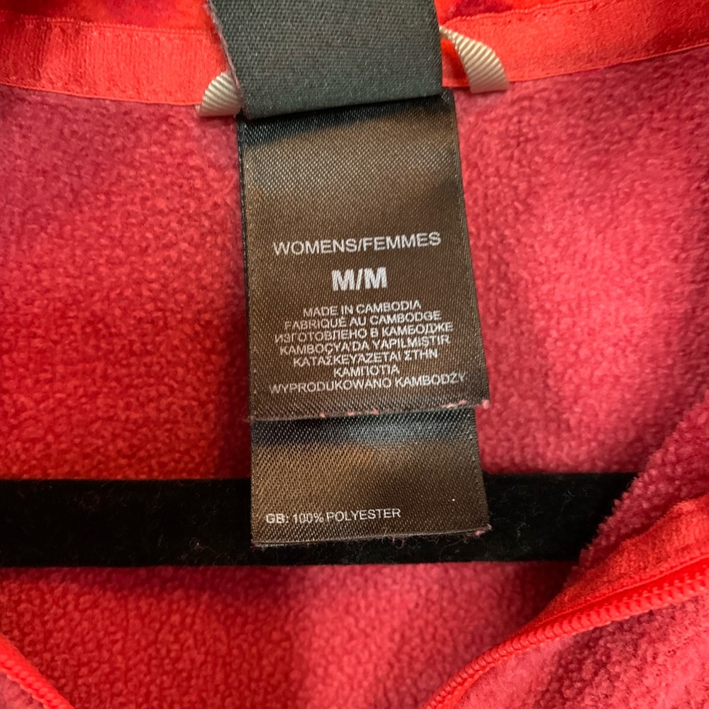 Women’s Medium Pink The North Face Fleece 1/4 Zip Pull Over - Picture 5 of 5